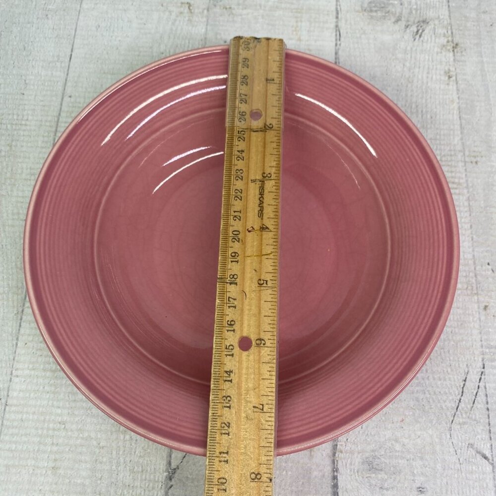 Nancy Calhoun DARK ROSE Japan Solid Color Smooth Stoneware Rim Soup Bowls Set 2 - Picture 8 of 15
